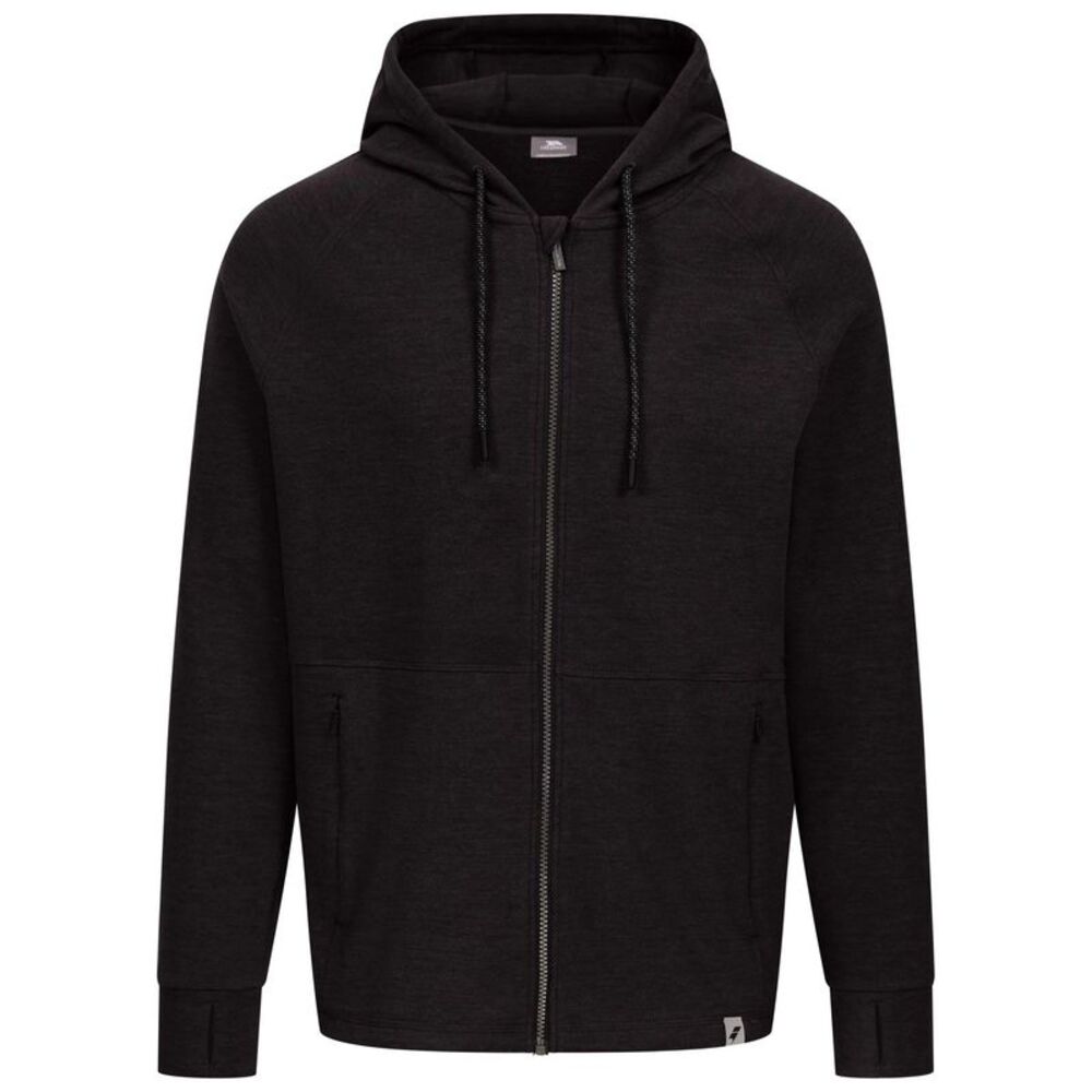 Trespass Mens Rocky Active Full Zip Hoodie / Black Marl